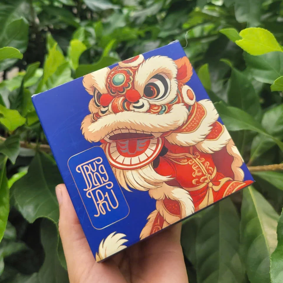 hộp quà bánh trung thu doanh nghiệp màu xanh HD Gift